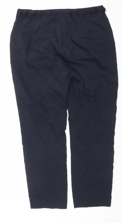 Womens UK Size XL Zara Regular Fit Casual Business Workwear Black Trousers