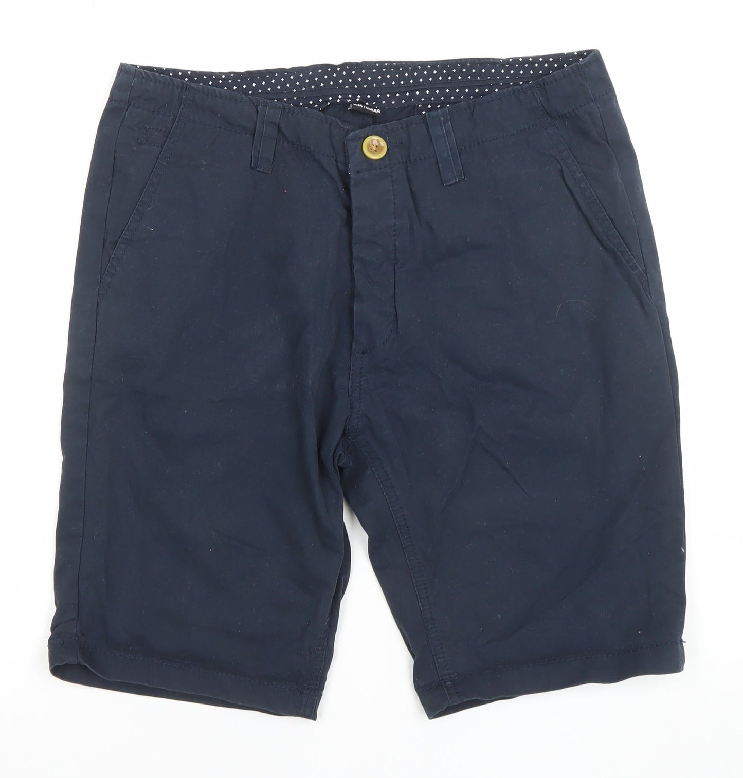 Cedar Wood State Men Blue Chino Shorts W34 Regular Cotton Casual