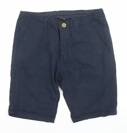 Cedar Wood State Men Blue Chino Shorts W34 Regular Cotton Casual