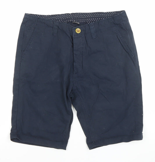 Cedar Wood State Men Blue Chino Shorts W34 Regular Cotton Casual