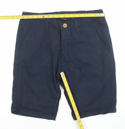 Cedar Wood State Men Blue Chino Shorts W34 Regular Cotton Casual