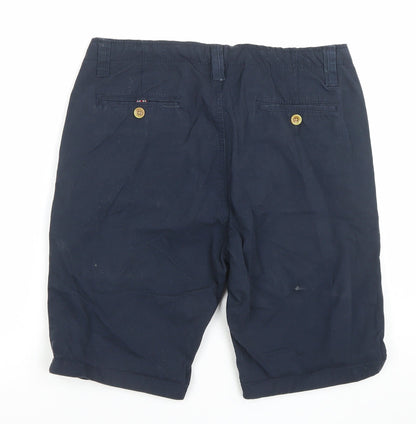 Cedar Wood State Men Blue Chino Shorts W34 Regular Cotton Casual