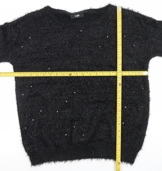 Womens UK Size 14 Wallis Black Pullover Jumper