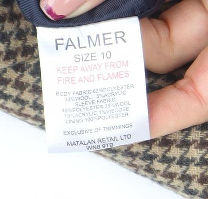 Womens UK Size 10 Palmer Regular Brown Blazer
