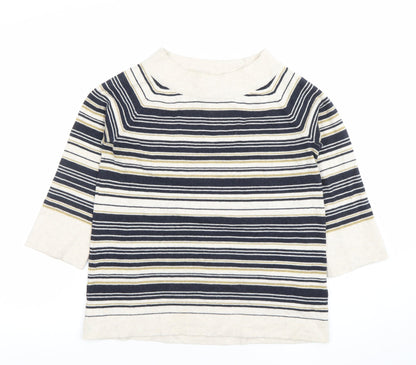 Womens UK Size 10 Thought Multicoloured Basic T-Shirt