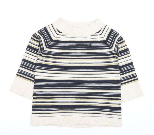 Womens UK Size 10 Thought Multicoloured Basic T-Shirt