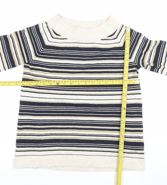 Womens UK Size 10 Thought Multicoloured Basic T-Shirt