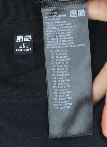 Womens UK Size S Uniqlo Black Basic T-Shirt