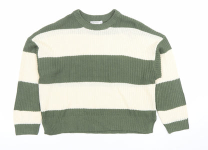 Womens UK Size XS Stradivarius Green Pullover Jumper