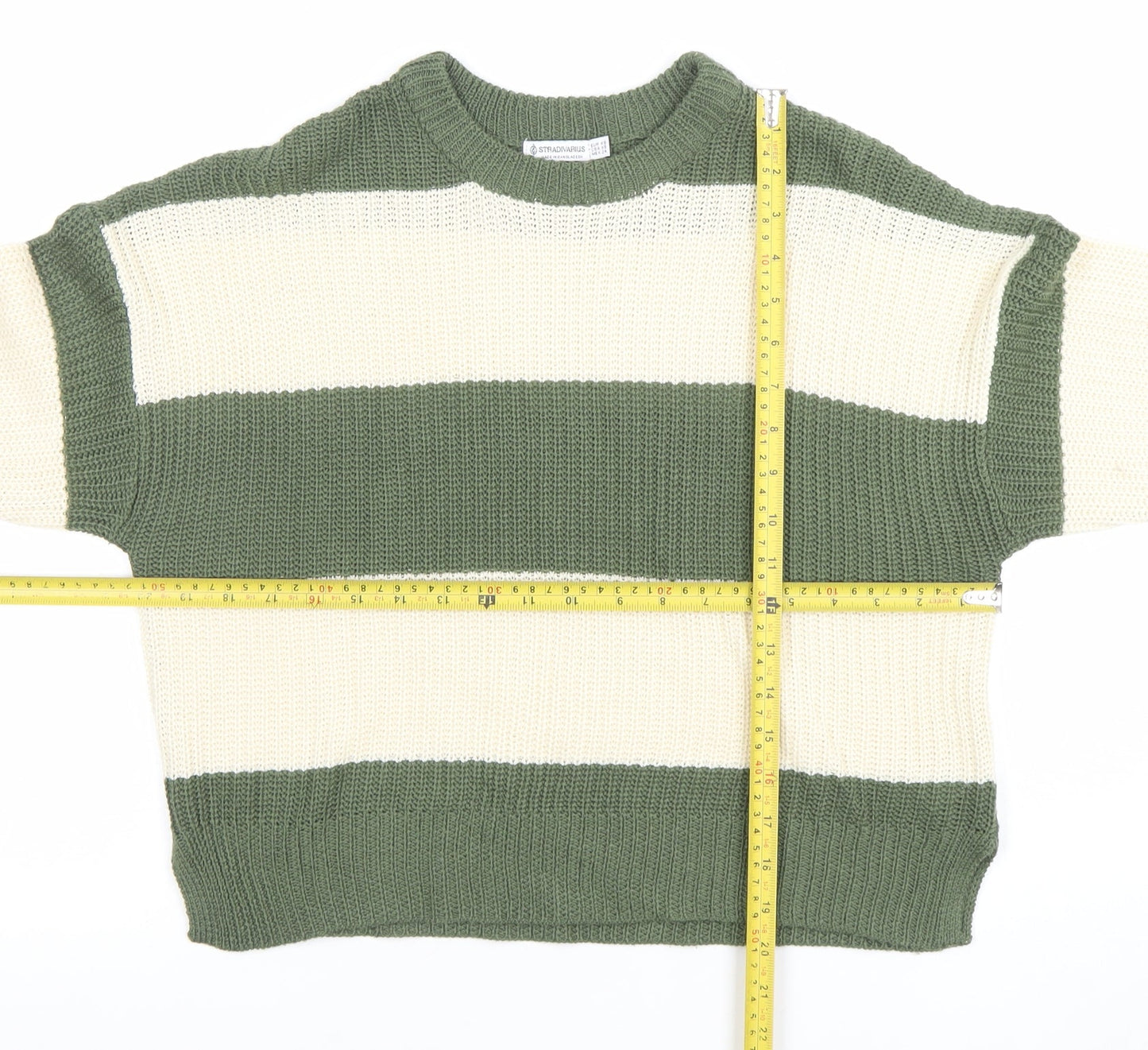 Womens UK Size XS Stradivarius Green Pullover Jumper