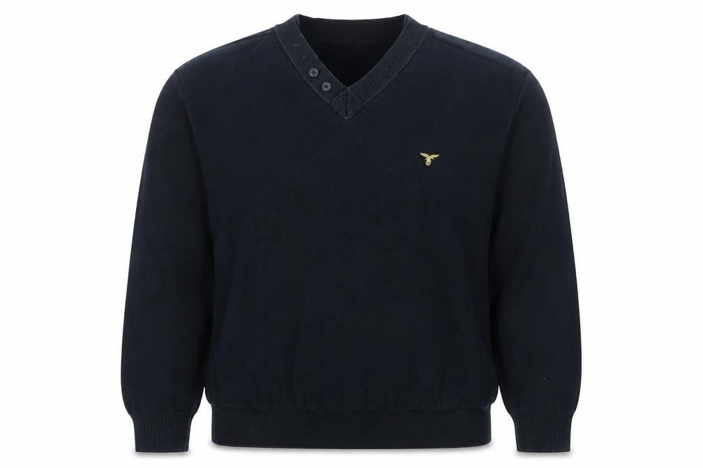 Mens UK Size L Le Breve Black Pullover Jumper