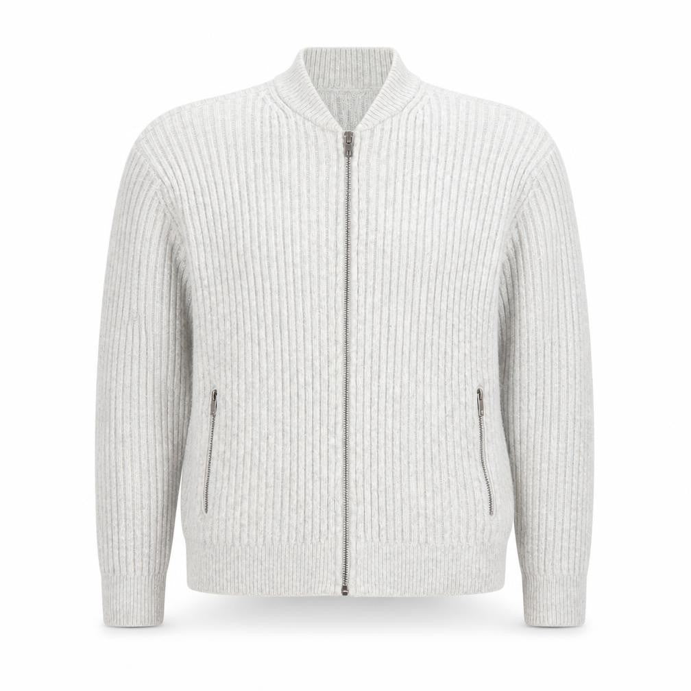 Mens UK Size M Marks and Spencer Grey Full Zip Jumper