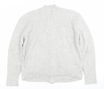 Marks and Spencer Men’s Grey Wool Blend Full Zip Jumper M