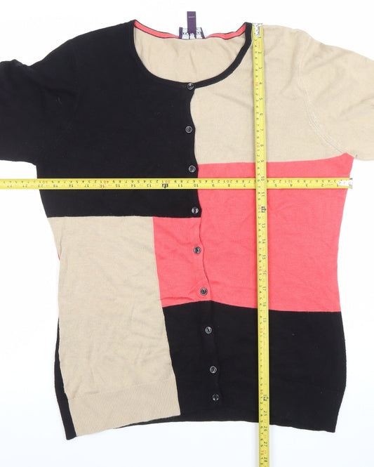 Long Tall Sally Women's Multicoloured Geometric Cardigan M