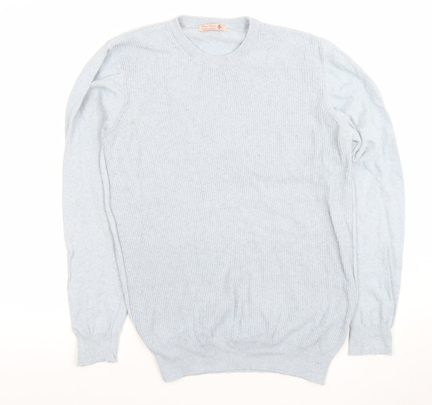 Mario Visconti Men’s Blue Cotton Crew Neck Jumper M