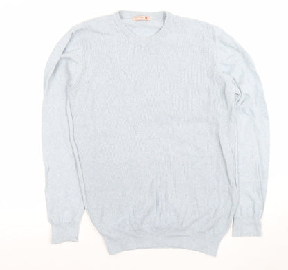 Mario Visconti Men’s Blue Cotton Crew Neck Jumper M