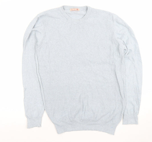 Mario Visconti Men’s Blue Cotton Crew Neck Jumper M
