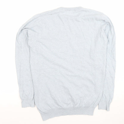 Mario Visconti Men’s Blue Cotton Crew Neck Jumper M