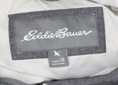 Eddie Bauer Women's Grey XS Down Puffer Hooded Gilet