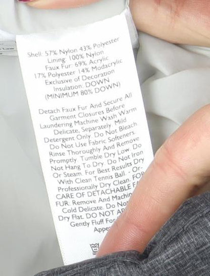 Eddie Bauer Women's Grey XS Down Puffer Hooded Gilet