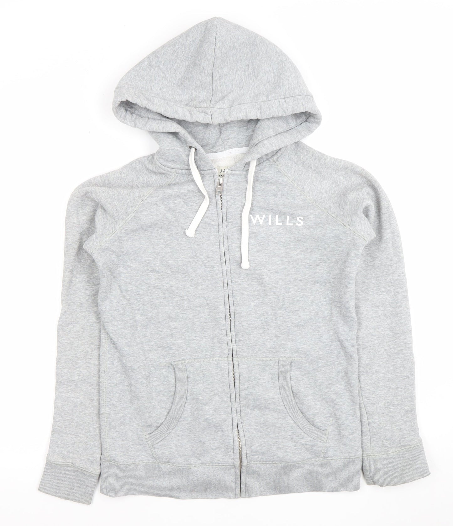 Womens UK Size 10 Jack Wills Grey Full Zip Hoodie