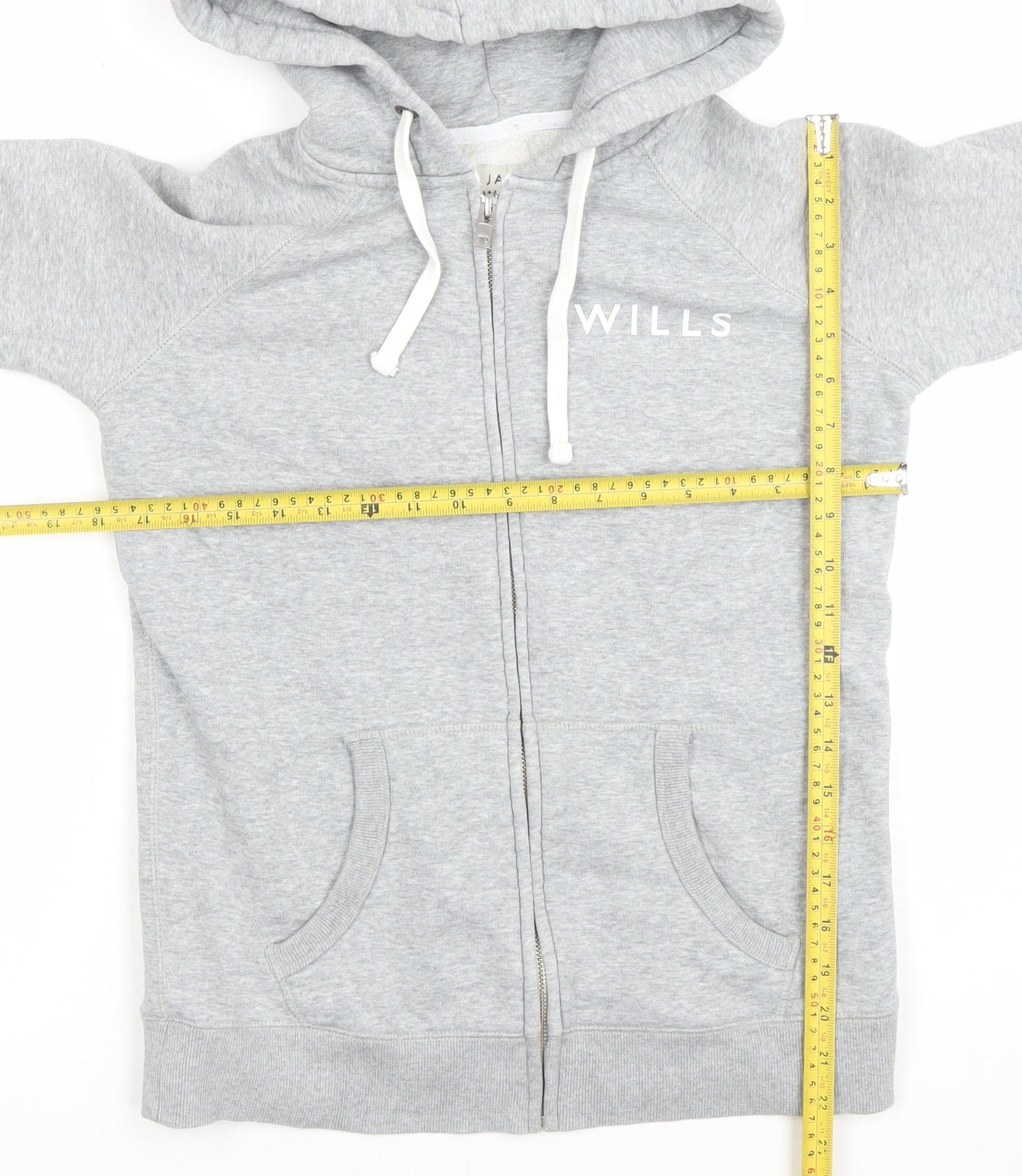 Womens UK Size 10 Jack Wills Grey Full Zip Hoodie