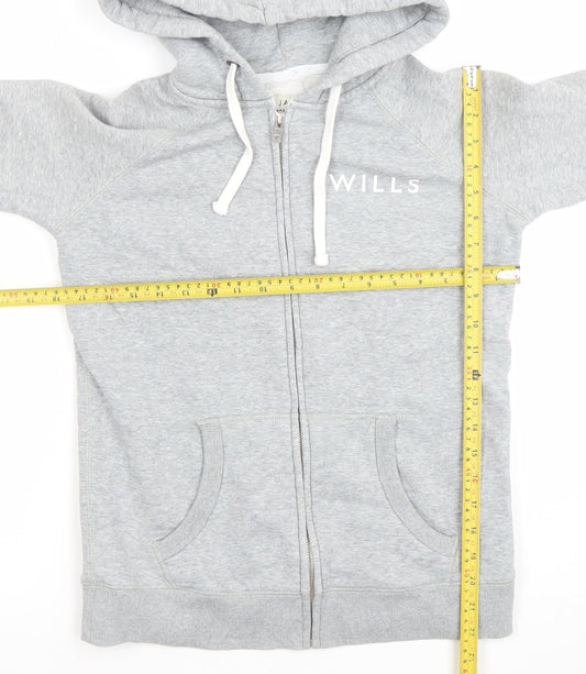 Womens UK Size 10 Jack Wills Grey Full Zip Hoodie