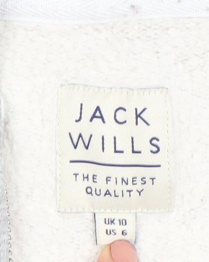 Womens UK Size 10 Jack Wills Grey Full Zip Hoodie