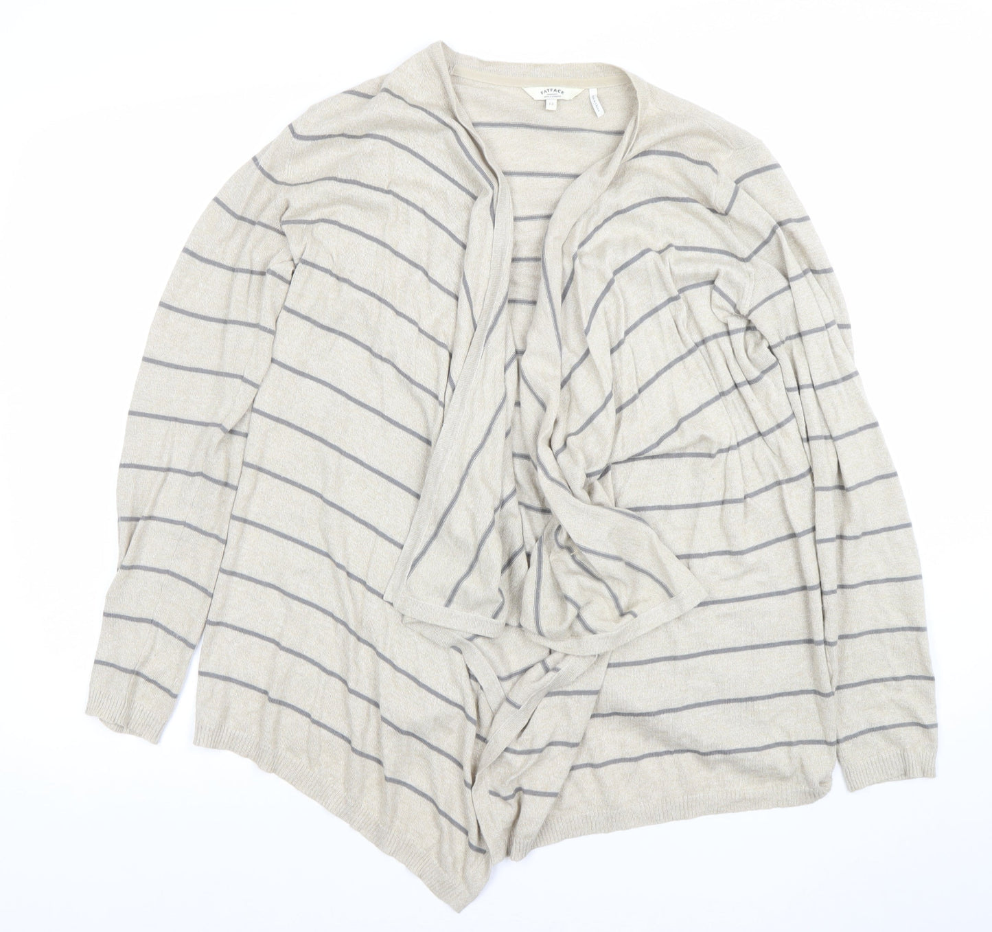 Womens UK Size 12 FatFace Beige Cardigan Jumper