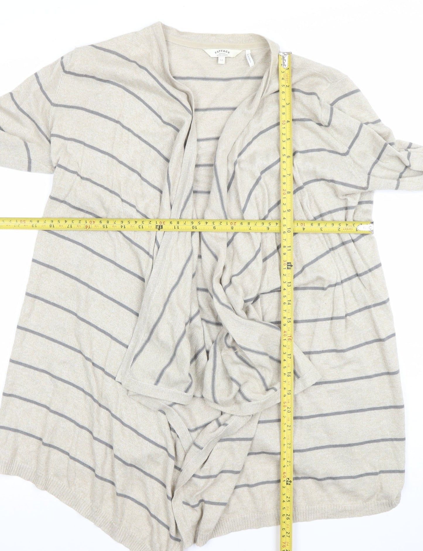 Womens UK Size 12 FatFace Beige Cardigan Jumper