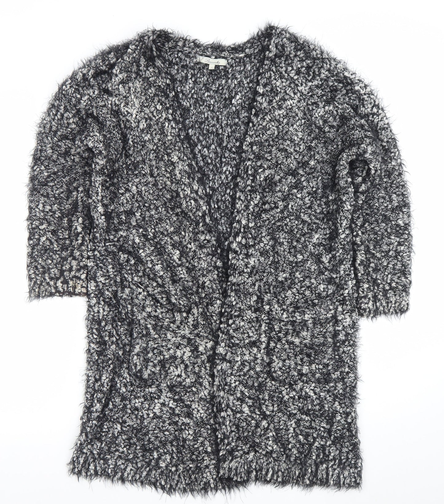 Womens UK Size S Peacocks Grey Cardigan Jumper