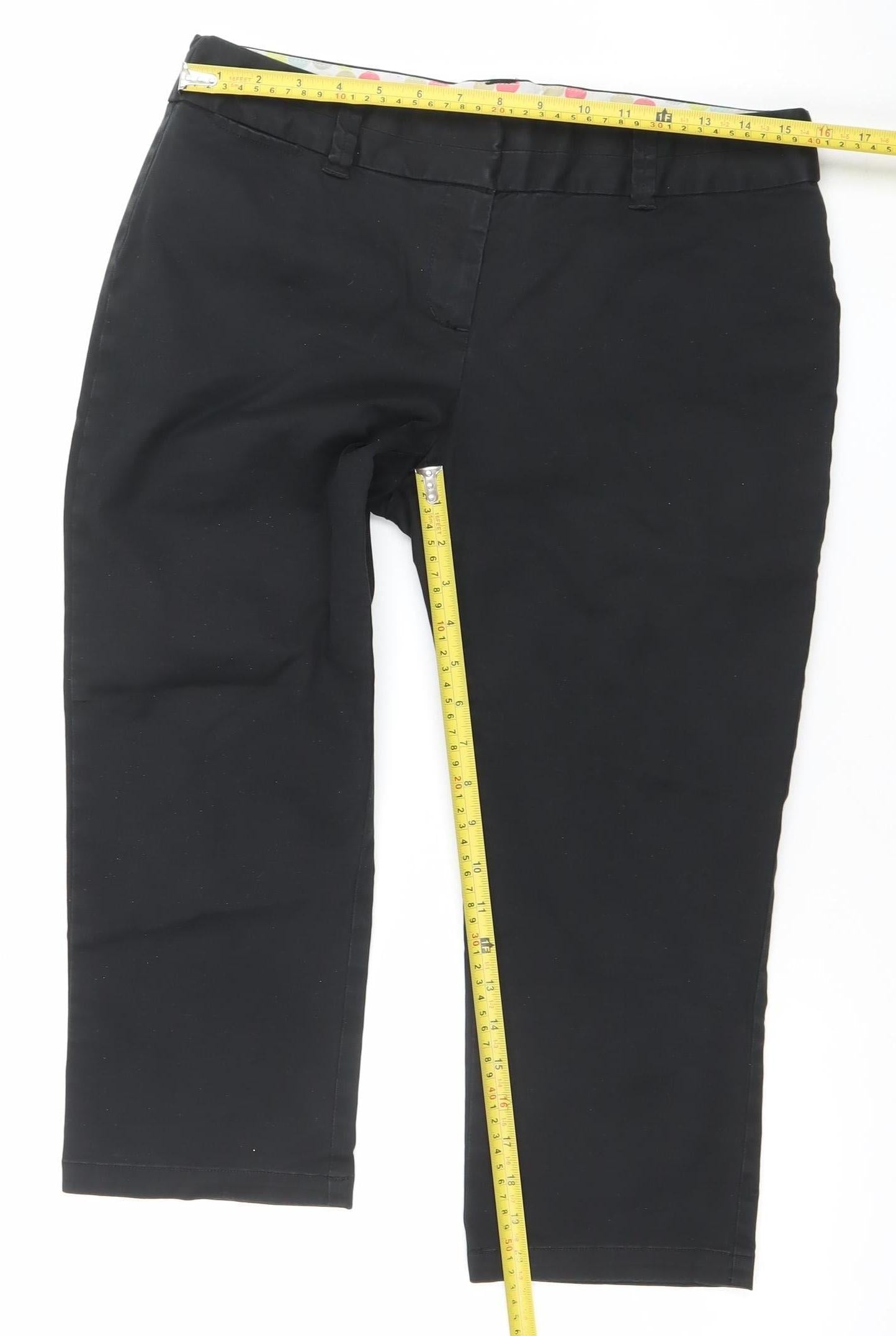 Womens UK Size 12 Boden Regular Fit Straight Black Jeans