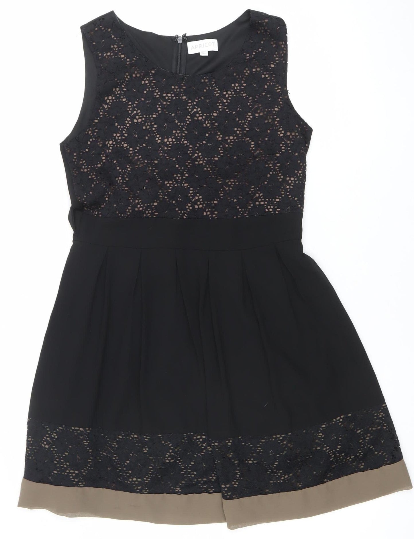 Womens UK Size 10 Apricot Fit & Flare Dress