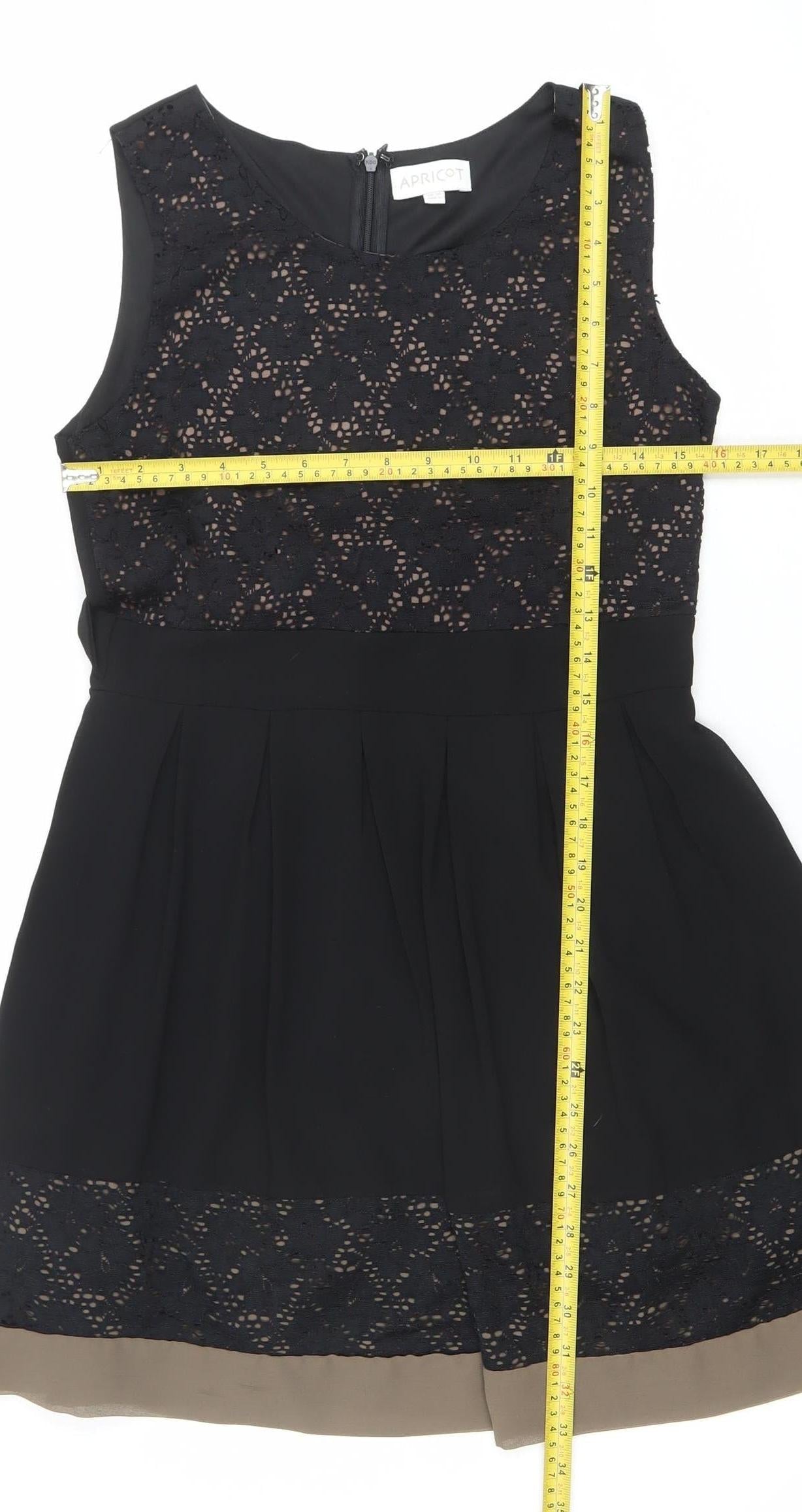 Womens UK Size 10 Apricot Fit & Flare Dress