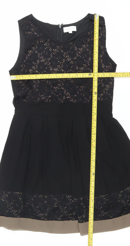 Womens UK Size 10 Apricot Fit & Flare Dress