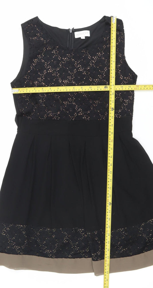 Womens UK Size 10 Apricot Fit & Flare Dress