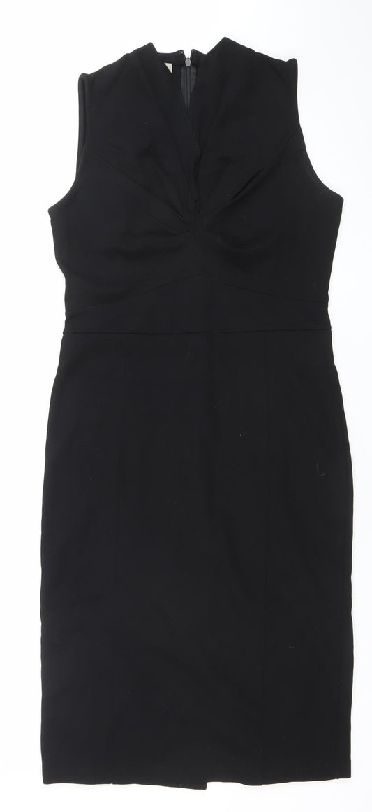 Hobbs Women’s Black Size 12 Sleeveless Sheath Pencil Work Dress