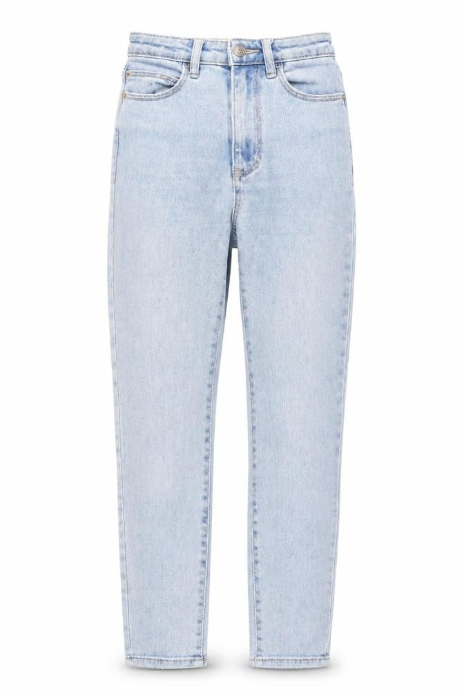 Womens UK Size 4 Stradivarius Regular Fit Mom Blue Jeans