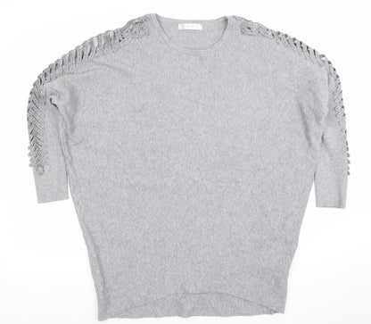 Womens UK Size One Size HC LOCRINE Grey Tunic Blouse