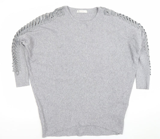 Womens UK Size One Size HC LOCRINE Grey Tunic Blouse