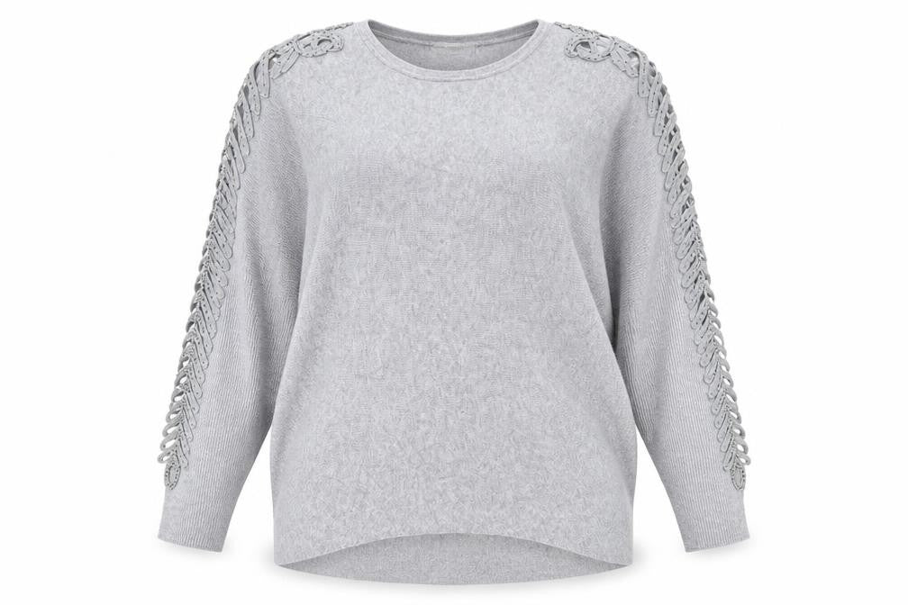 Womens UK Size One Size HC LOCRINE Grey Tunic Blouse