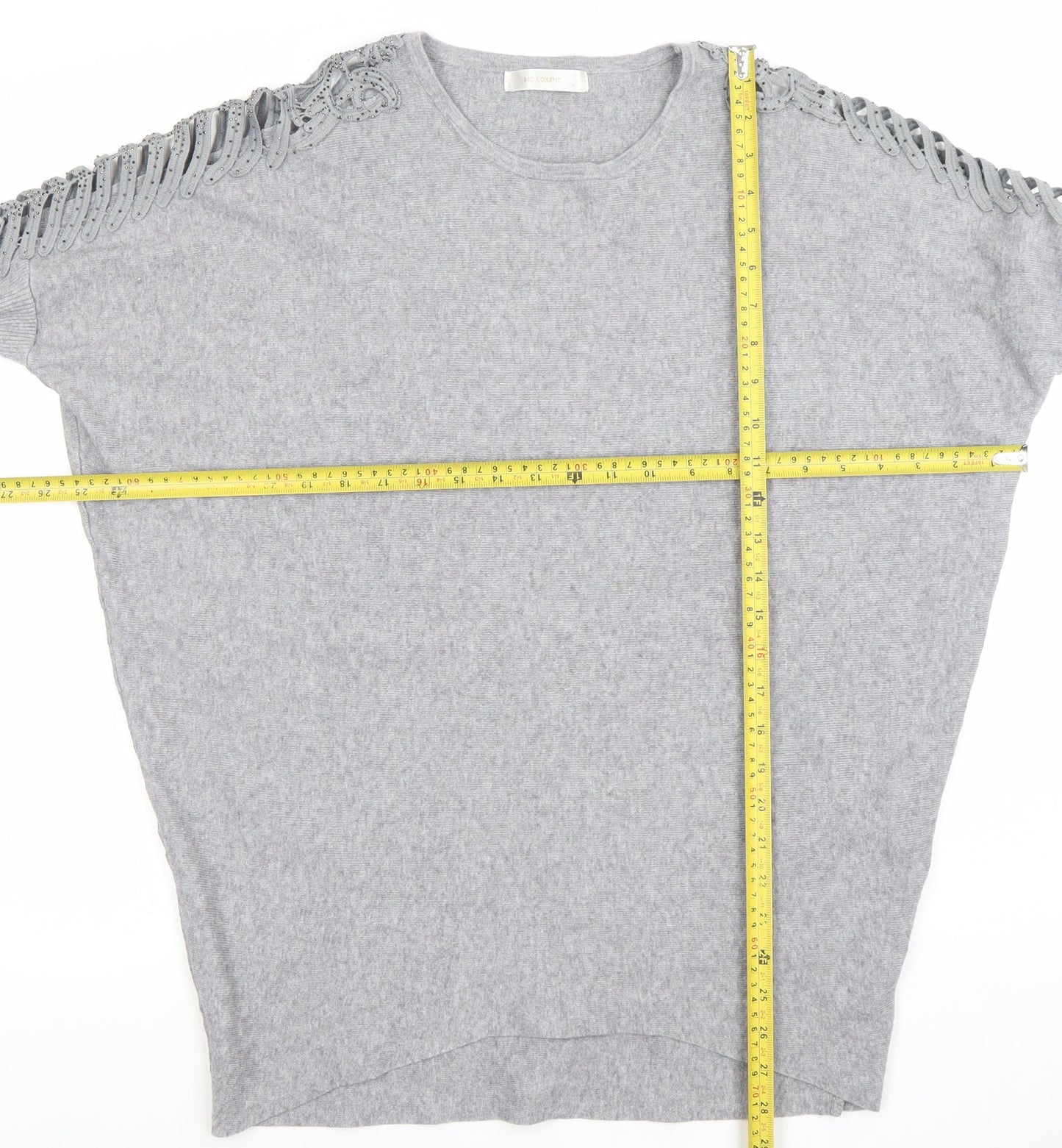 Womens UK Size One Size HC LOCRINE Grey Tunic Blouse