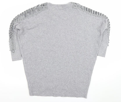Womens UK Size One Size HC LOCRINE Grey Tunic Blouse