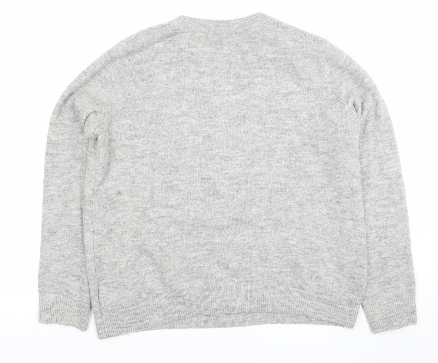 H&M Womens Grey Wool Alpaca Christmas Jumper Size M