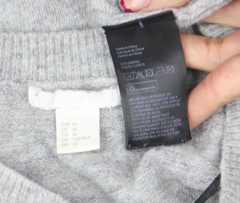 H&M Womens Grey Wool Alpaca Christmas Jumper Size M