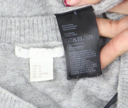 H&M Womens Grey Wool Alpaca Christmas Jumper Size M