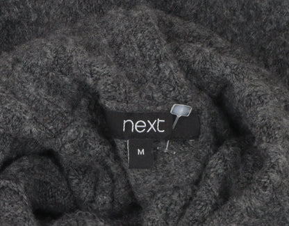 Next Women Grey Jumper Dress Size 14 High Neck Knit Winterwear