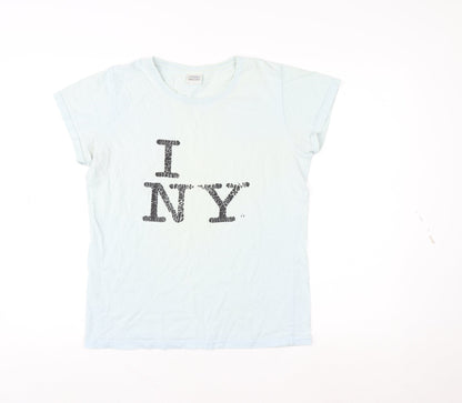 Womens UK Size M Gildan White Basic T-Shirt