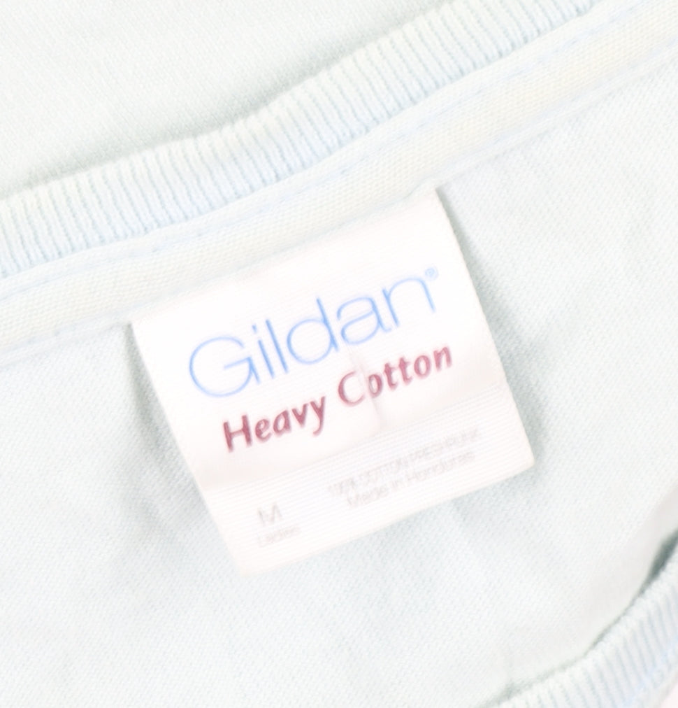 Womens UK Size M Gildan White Basic T-Shirt