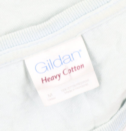 Womens UK Size M Gildan White Basic T-Shirt